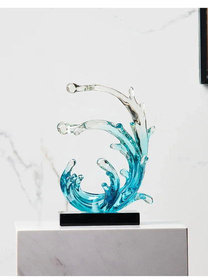 Transparent Ocean Wave Sculpture