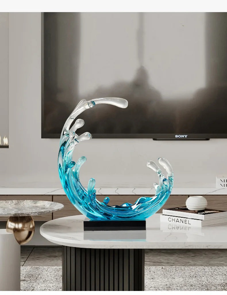 Transparent Ocean Wave Sculpture