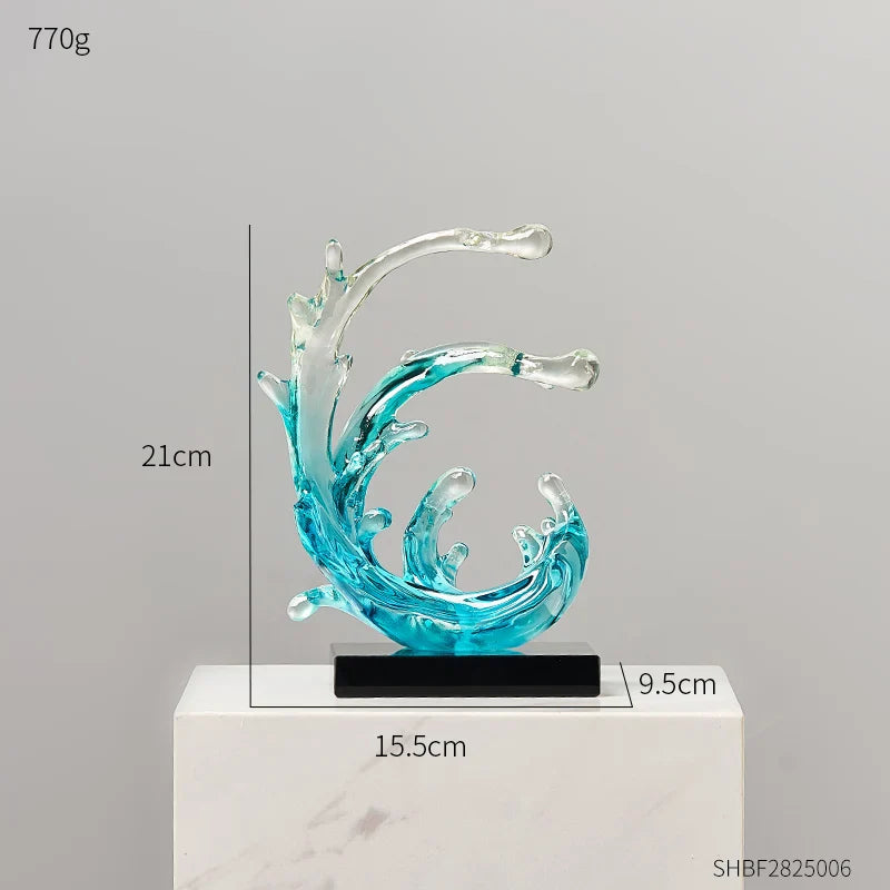 Transparent Ocean Wave Sculpture