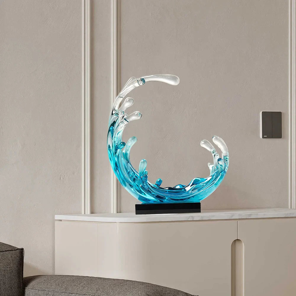 Transparent Ocean Wave Sculpture