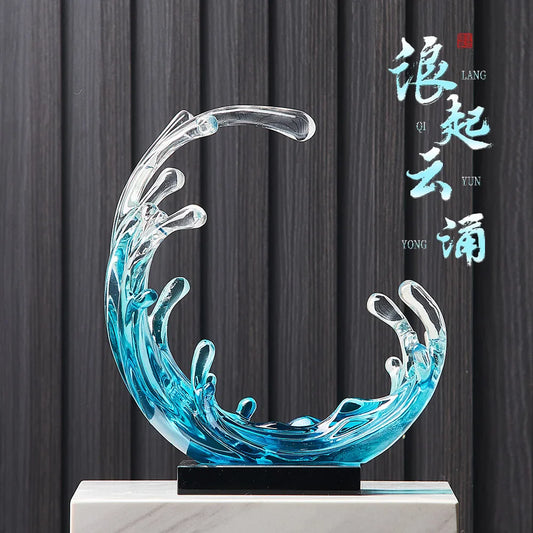 Transparent Ocean Wave Sculpture