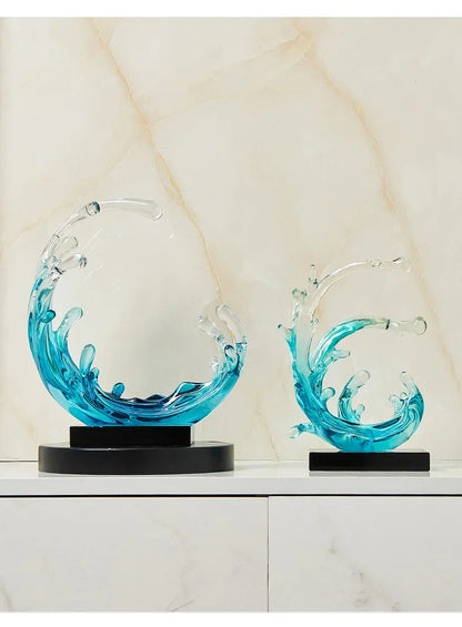 Transparent Ocean Wave Sculpture